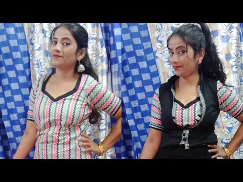 3 style using long kruti and skirt (Indian dress)