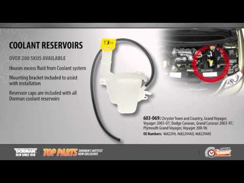 Highlighted Part: Coolant Reservoir for Select Chrysler & Dodge Models