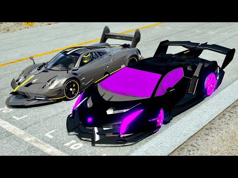 Lamborghini Veneno GTR vs Pagani Huayara GTR at Top Gear Track