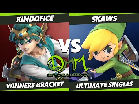 DAT Monday Meltdown 222 - KindOfIce (Hero) Vs. Skaws (Toon Link) SSBU Ultimate Tournament