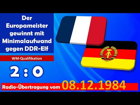 1984-12-08 Frankreich - DDR 2:0 (WM-Qualifikation) - komplette Radio-Übertragung