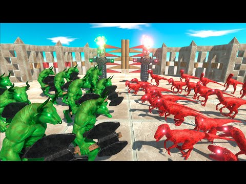 ⚡ ZOMBIE MINOTAURS vs VIRUS DINO DEATH RUN ARENA - 🦖 Animal Revolt Battle Simulator 🦕