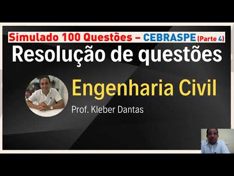 ISS FORTALEZA SIMULADO - 4ª PARTE -100 QUESTÕES - CEBRASPE ENGENHARIA CIVIL PATOLOGIA KLEBER DANTAS.