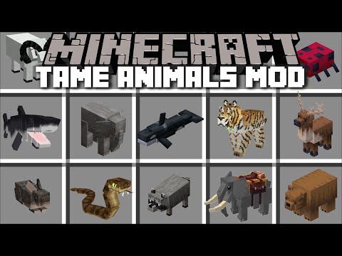 Minecraft TAME AND BREED BETTER ANIMALS MOD / SPAWN IN VILLAGE MORE ANIMAL MOBS !! Minecraft Mods