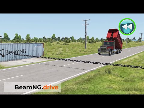 Reverse Cars Vs Chain Bulge Crashes#9_BeamNG.drive