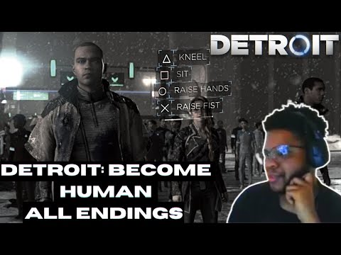 REACTING TO ALL DETROIT: BECOME HUMAN ENDINGS│GOOD ENDINGS & BAD ENDINGS + SECRET ENDINGS
