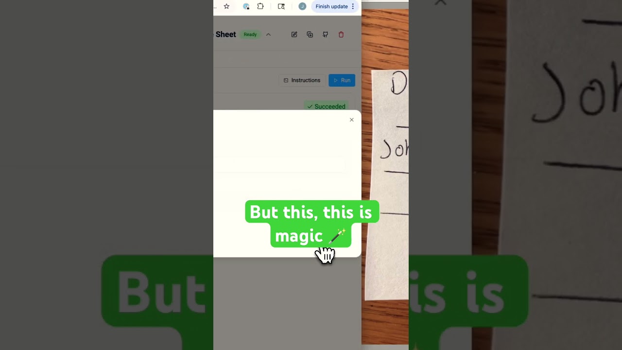 AI ✨ Magic to pull text from image and add to Google Sheet