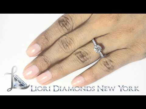 ER-SOLD-062 - 1.36 Carat G-SI1 Certified Natural Round Diamond Engagement Ring 18k White Gold