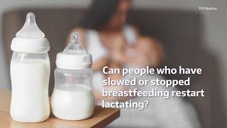 What to know if you’re attempting to restart lactating during the formula shortage