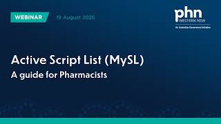 Active Script List (MySL) for Pharmacists