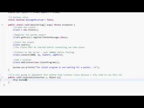 Java Kryonet A Simple Serverclient Program