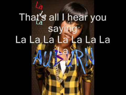 La La La Auburn ft IYAZ with lyrics in video
