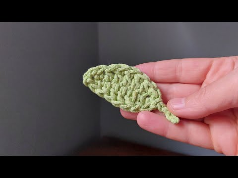 mały liść na szydełku crochet leaf