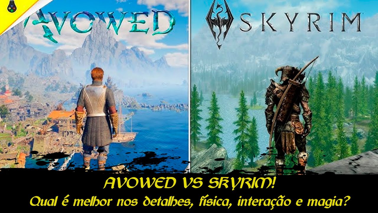 AVOWED VS SKYRIM! Comparação de detalhes - qual o melhor na física, magia, interação...etc?