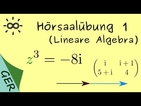 Hörsaalübung 1 Lineare Algebra Komplexe Zahlen Gleichungssysteme Eigenwerte Eigenvektoren
