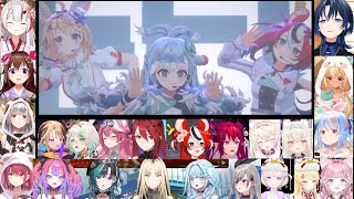 홀로 카운트다운 라이브 HELP!! 멤버 반응 모음 [홀로라이브 / 오마루 폴카, 하코스 벨즈, 코보 카나에루]