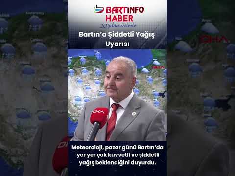 Bartın İçin Şiddetli Yağış Uyarısı: Pazar Gününe Dikkat ⚠️ ⛈️☔️