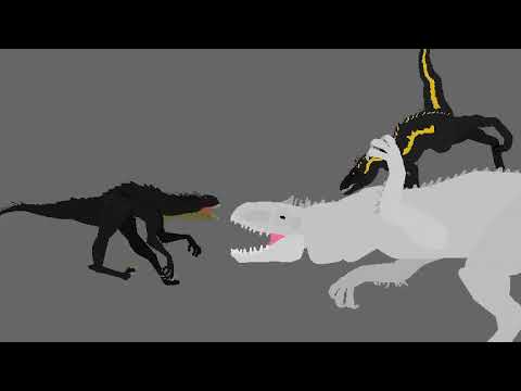 Jurassic world indoraptor vs indominus rex vs scorpios rex