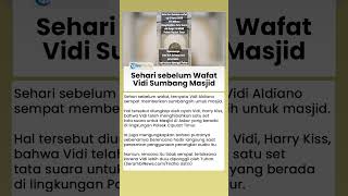 Kebaikan Vidi Sehari sebelum Wafat Diungkap sang Ayah, Sumbang Masjid dan Ingin Hadiri Peresmian