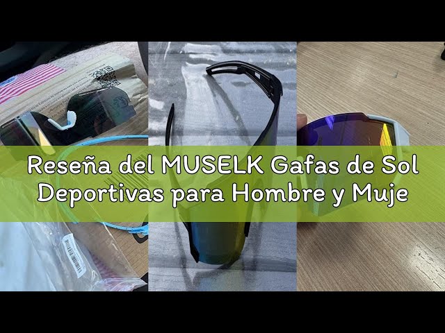 Vídeo relacionado con MUSELK Gafas de Sol Deportivas para Hombre y Mujer, Gafas de Sol Polarizadas con UV400 para Actividades al Aire Libre, Carreras, Ciclismo, Esquí