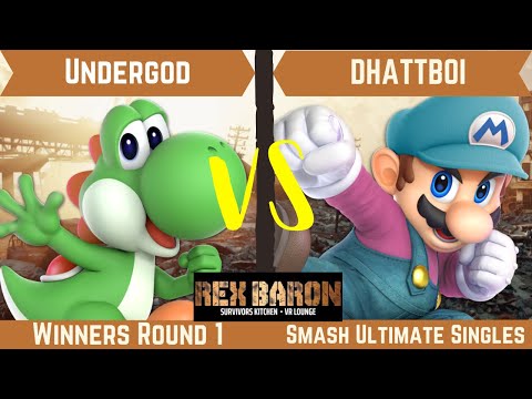 Rex Baron 12 Winners Round 1 - Undergod (Yoshi) Vs. DHATTBOI (Mario)