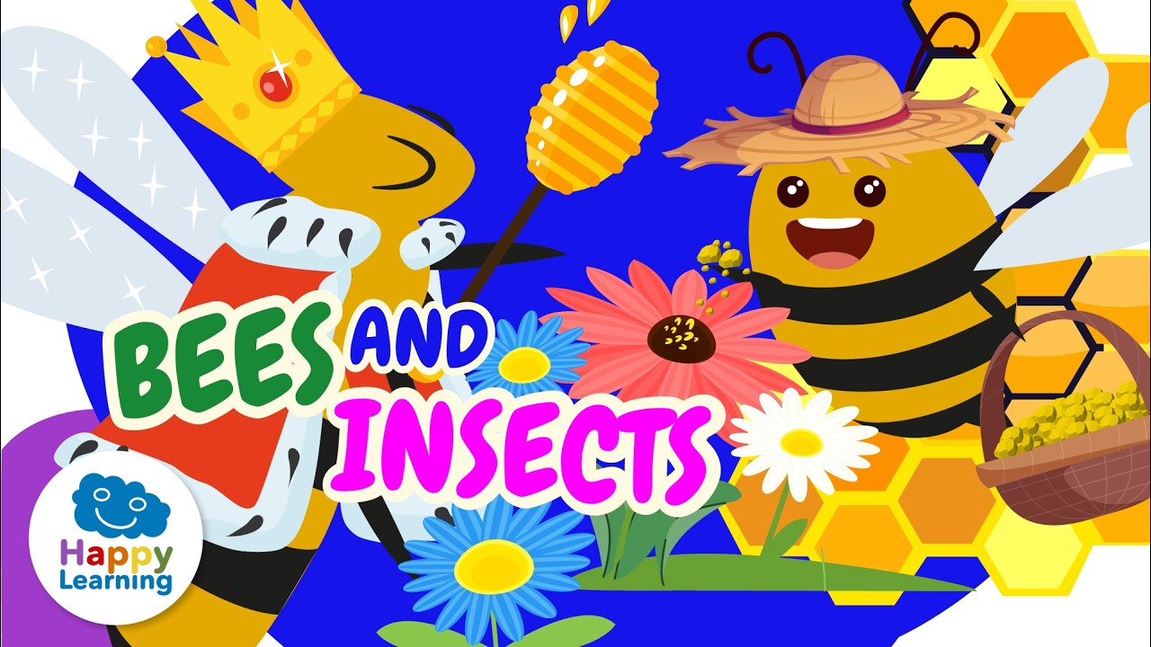 🐝 BEES and more amazing insects | World Bee Day | Educational Videos for Children | @HappyLearningEN