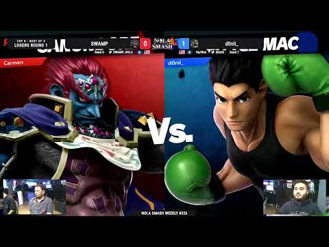 SWAMP (Ganondorf) vs d0nii_ (Little Mac) - Losers Round 1 - NOLA Smash Weekly #326