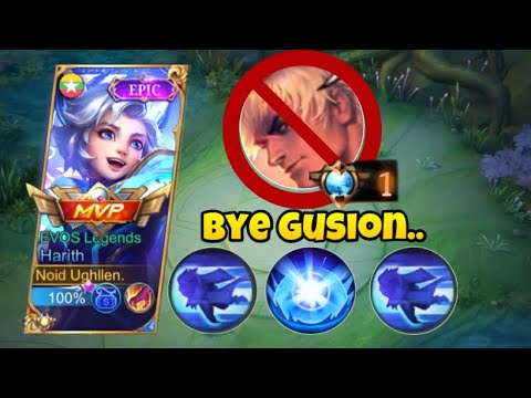 GOODBYE GUSION ! |HARITH ULTRA FAST HAND + AGGRESSIVE SOLO RANKED GAMEPLAY🔥| HARITH BEST BUILD 2022