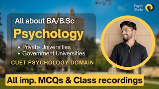 CUET Psychology Domain 2025 | Important MCQs | BA BSc Psychology | Best Universities | Psych Shots