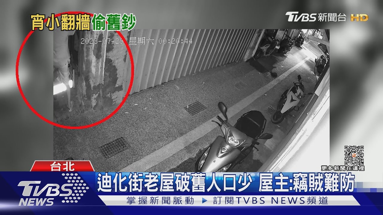 鎖定迪化街老宅 賊翻牆行竊「搬不動骨董」