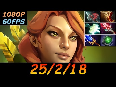 Dota 2 Windranger Pro 25/2/18 (Kills/Deaths/Assists) Top MMR 710 GPM Ranked Full Gameplay