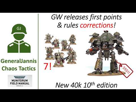 GW corrects points and rules already! -  GeneralJannis  - New WH40k 10th edition
