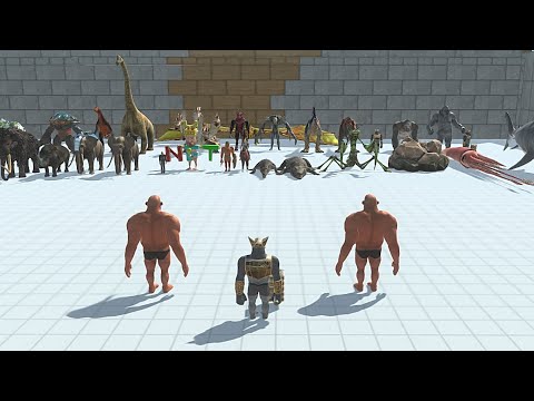 GHOR HAMMER WITH HILL GIANT VS BOSS & MINIBOSS - Animal revolt Battle Simulator