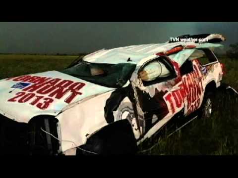Weather channel storm chaser direct hit from tornado caught on cam