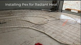Installing Pex for Radiant Floor Heating in Grain Bin House * Rainy Day work E11