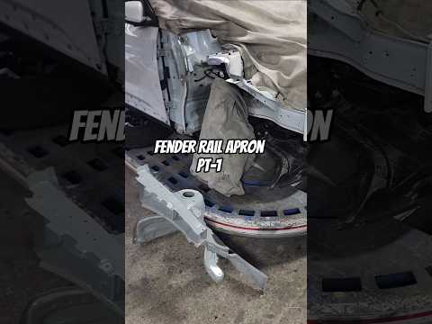 fender Rail Apron replacement pt-1 #kia #sportage #autobody #autorepair #carrepairs #shorts