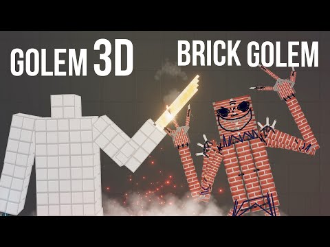 Brick Golem vs Golem 3D - People Playground 1.21.3