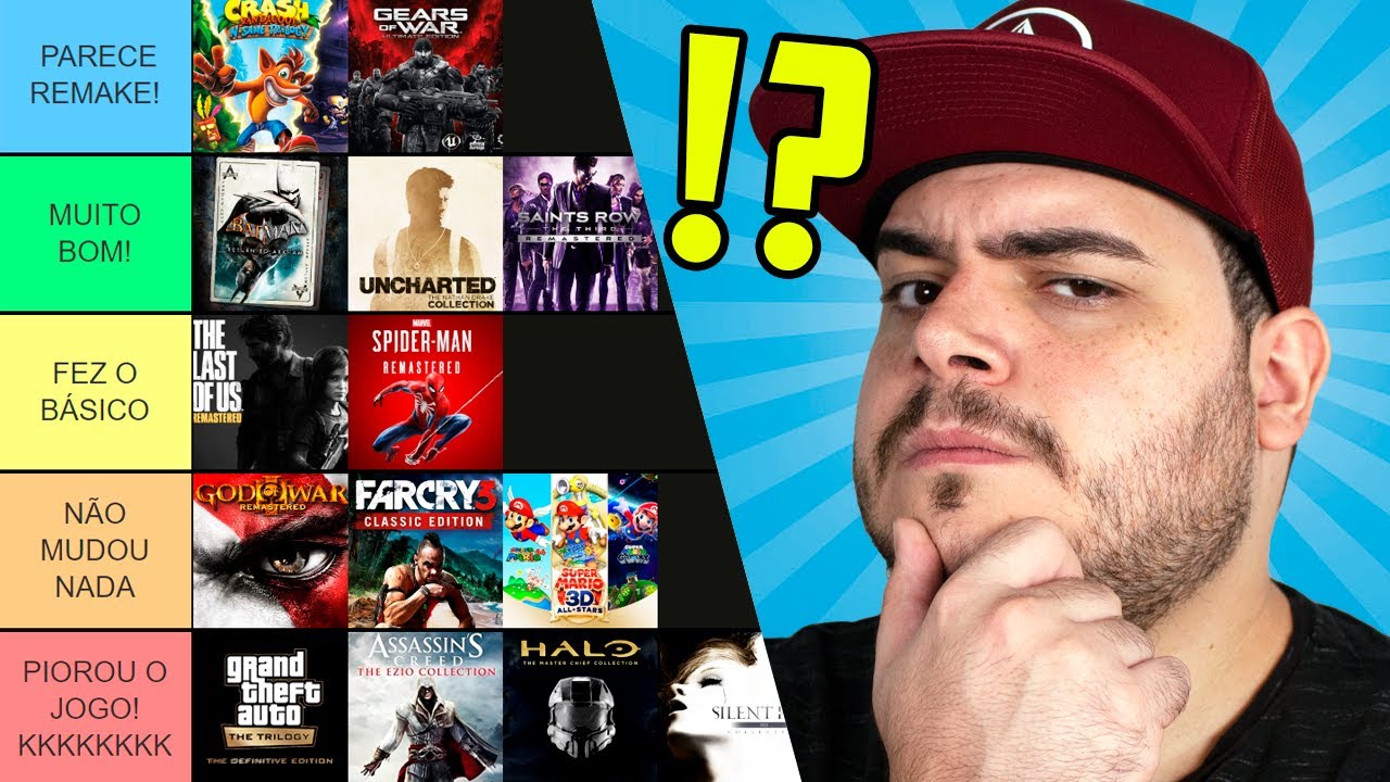 TIER LIST DE JOGOS REMASTERIZADOS! - SIDÃO DO GAME