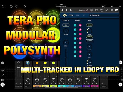 Tera Pro Modular Poly Synth - Module BrainZ IAP - Tracking Tutorial in Loopy Pro