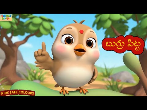 Burru Pitta Telugu Rhyme | Kids Songs Telugu | Baby Dance Rhyme | Rhymes Raaga