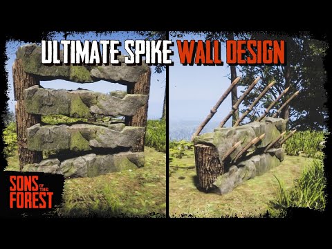 Ultimate Spike Wall Design - Sons Of The Forest Building Tips & Tricks