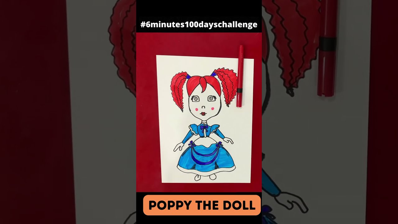 How to draw poppy doll #shorts