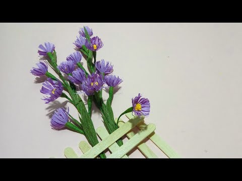 Como hacer flores de papel (Aster Amellus) Super faciles y rapidas | DIY Manualidades #46