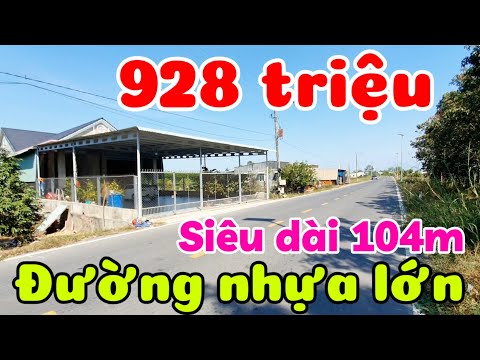Đất siêu dài 12x99 có 200m2 thổ cư và 9,67x104 mặt tiền đường nhựa lớn gần Chợ ở Long Chữ Tây Ninh