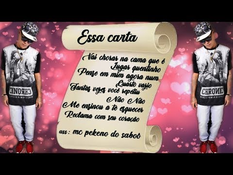 MC PEKENO DO SABOÓ - ESSA CARTA - DJ CUCO