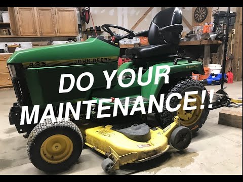 DIY MAINTENANCE - JOHN DEERE 425 Garden Tractor Filters/Fluids/Valves