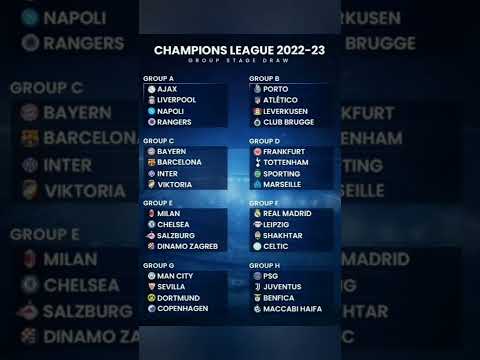 Champions league group stage draw 2022/2023