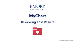 Reviewing Your Test Results in MyChart