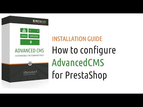 AdvancedCms Module Tutorial for Prestashop