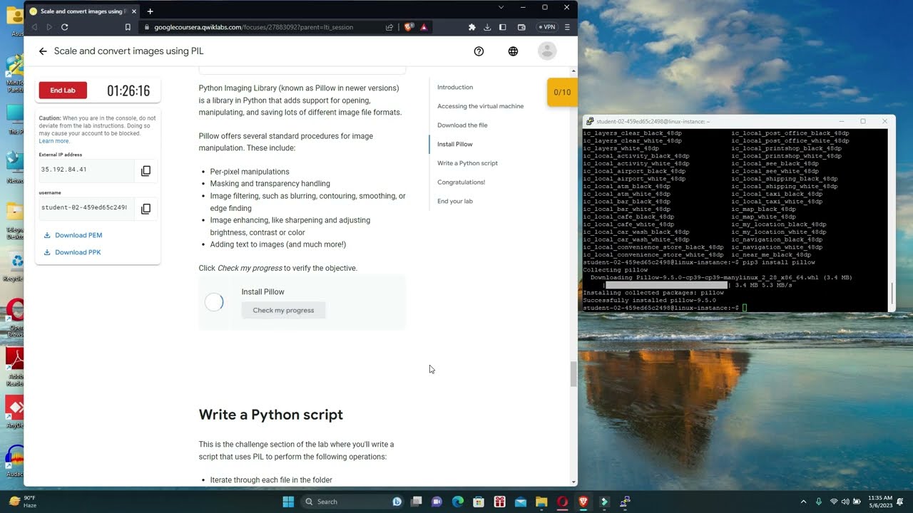 Qwiklabs Assessment: Scale and convert images using PIL by coursera